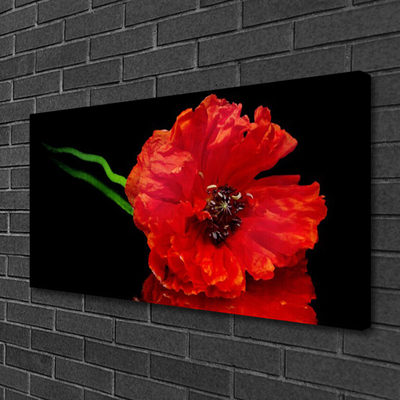Canvas Wall art Flower floral red