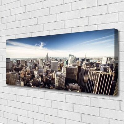 Canvas Wall art City houses grey white