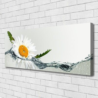 Canvas Wall art Daisy water art yellow white blue