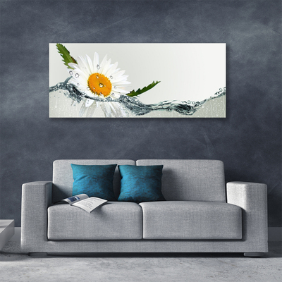 Canvas Wall art Daisy water art yellow white blue