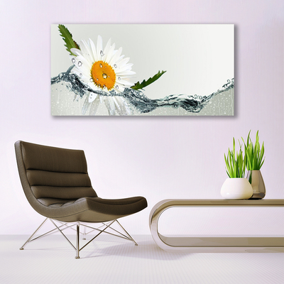 Canvas Wall art Daisy water art yellow white blue