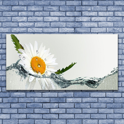 Canvas Wall art Daisy water art yellow white blue