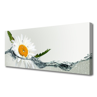 Canvas Wall art Daisy water art yellow white blue