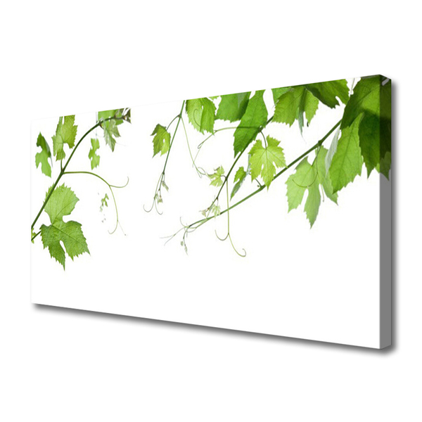 Canvas Wall art Branches leaves floral brown green