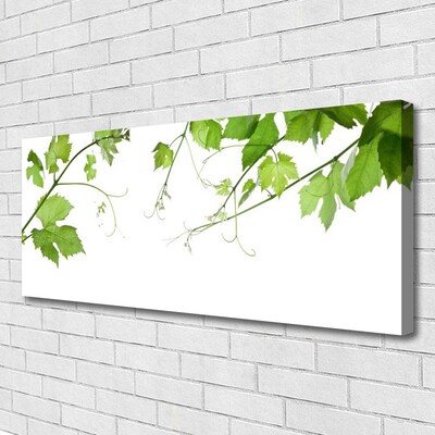 Canvas Wall art Branches leaves floral brown green