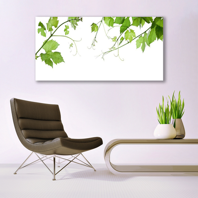 Canvas Wall art Branches leaves floral brown green