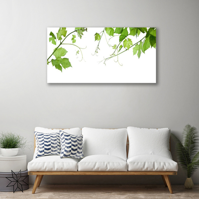 Canvas Wall art Branches leaves floral brown green