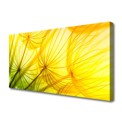 Canvas Wall art Dandelion floral green yellow