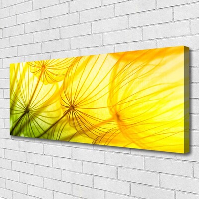 Canvas Wall art Dandelion floral green yellow