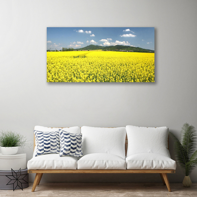 Canvas Wall art Meadow nature yellow