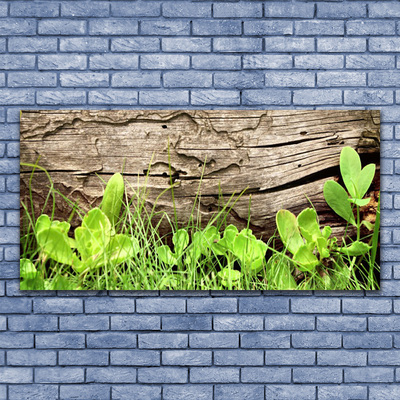 Canvas Wall art Grass leaves floral green