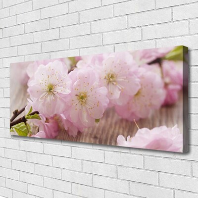 Canvas Wall art Branch flowers floral brown pink