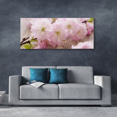 Canvas Wall art Branch flowers floral brown pink