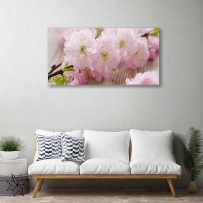 Canvas Wall art Branch flowers floral brown pink