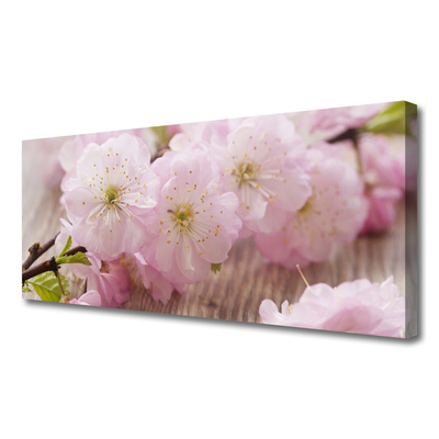 Canvas Wall art Branch flowers floral brown pink