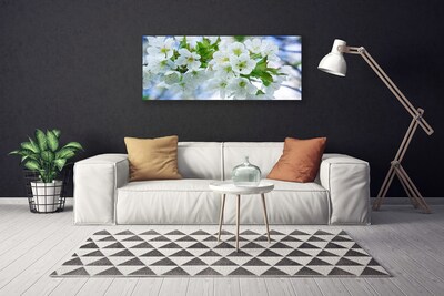 Canvas Wall art Petals floral green white