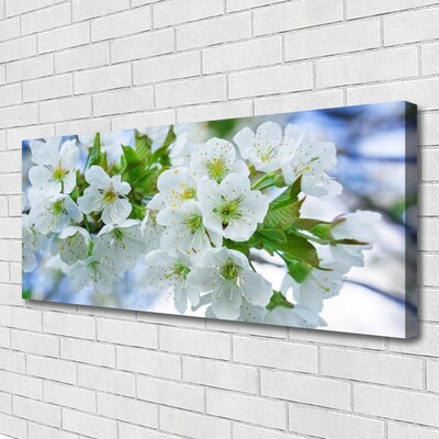 Canvas Wall art Petals floral green white