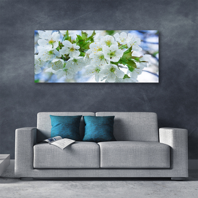 Canvas Wall art Petals floral green white