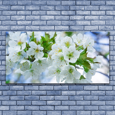 Canvas Wall art Petals floral green white