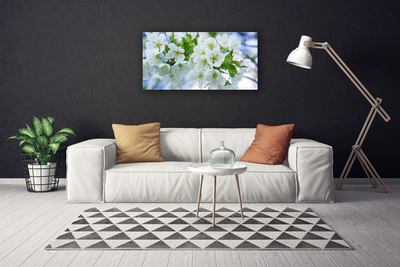 Canvas Wall art Petals floral green white