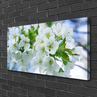 Canvas Wall art Petals floral green white