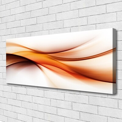 Canvas Wall art Abstraction art white brown yellow