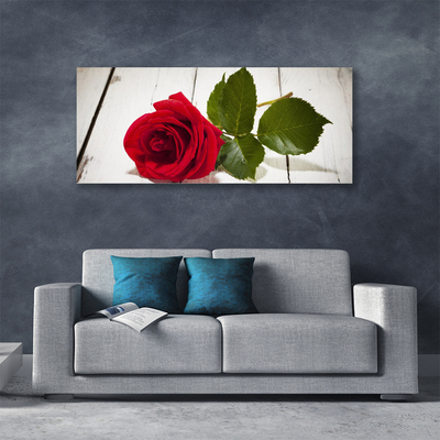 Canvas Wall art Rose floral red