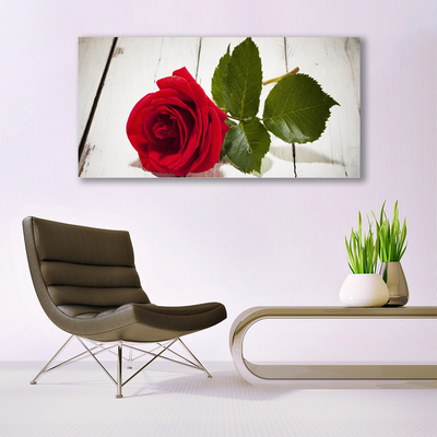 Canvas Wall art Rose floral red