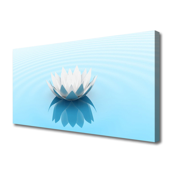 Canvas Wall art Flower floral white