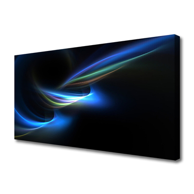 Canvas Wall art Abstraction art black blue