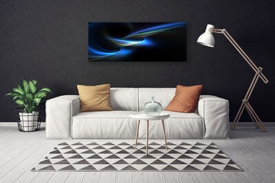 Canvas Wall art Abstraction art black blue