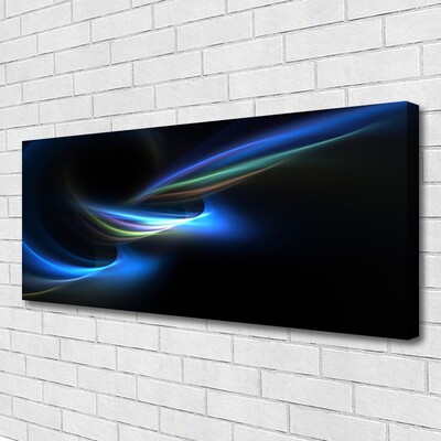 Canvas Wall art Abstraction art black blue