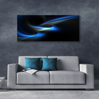 Canvas Wall art Abstraction art black blue