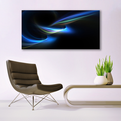 Canvas Wall art Abstraction art black blue