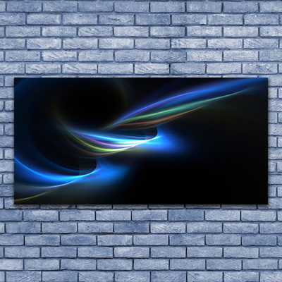 Canvas Wall art Abstraction art black blue