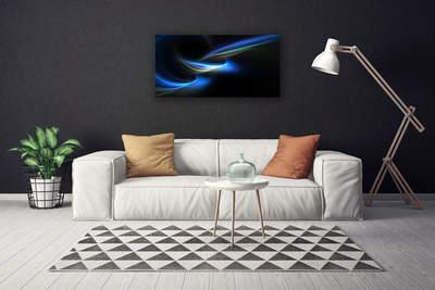 Canvas Wall art Abstraction art black blue