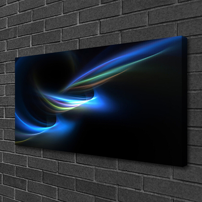 Canvas Wall art Abstraction art black blue