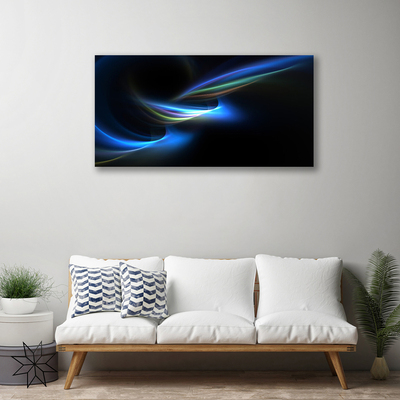 Canvas Wall art Abstraction art black blue