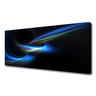 Canvas Wall art Abstraction art black blue