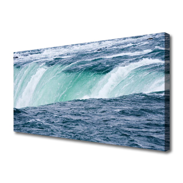 Canvas Wall art Waterfall nature blue