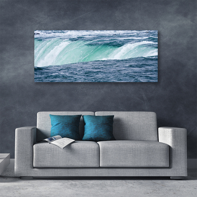 Canvas Wall art Waterfall nature blue