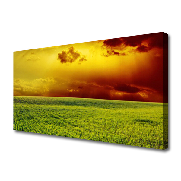 Canvas Wall art Field landscape green