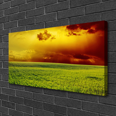 Canvas Wall art Field landscape green