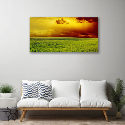 Canvas Wall art Field landscape green