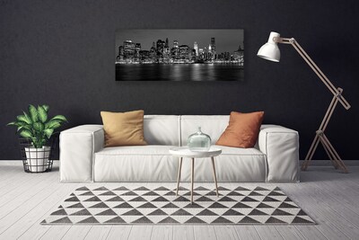 Canvas Wall art City houses grey