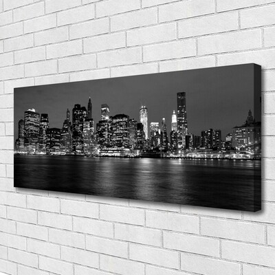 Canvas Wall art City houses grey