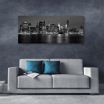 Canvas Wall art City houses grey