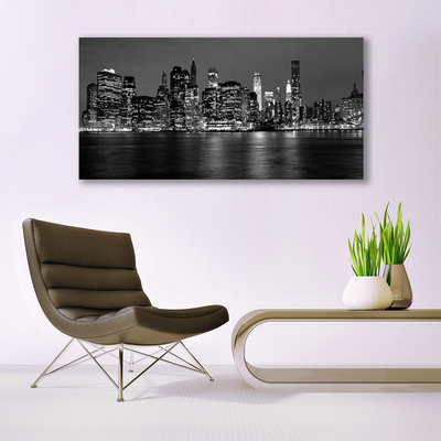 Canvas Wall art City houses grey