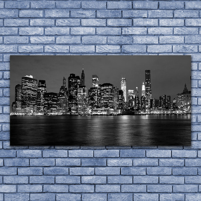 Canvas Wall art City houses grey