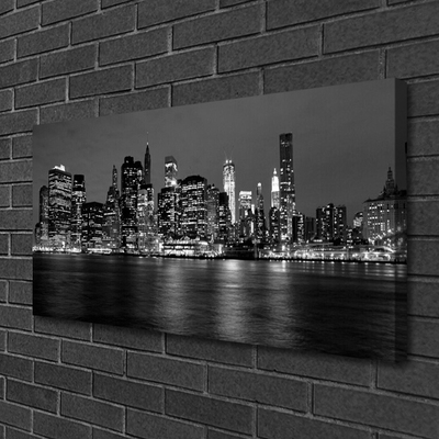 Canvas Wall art City houses grey
